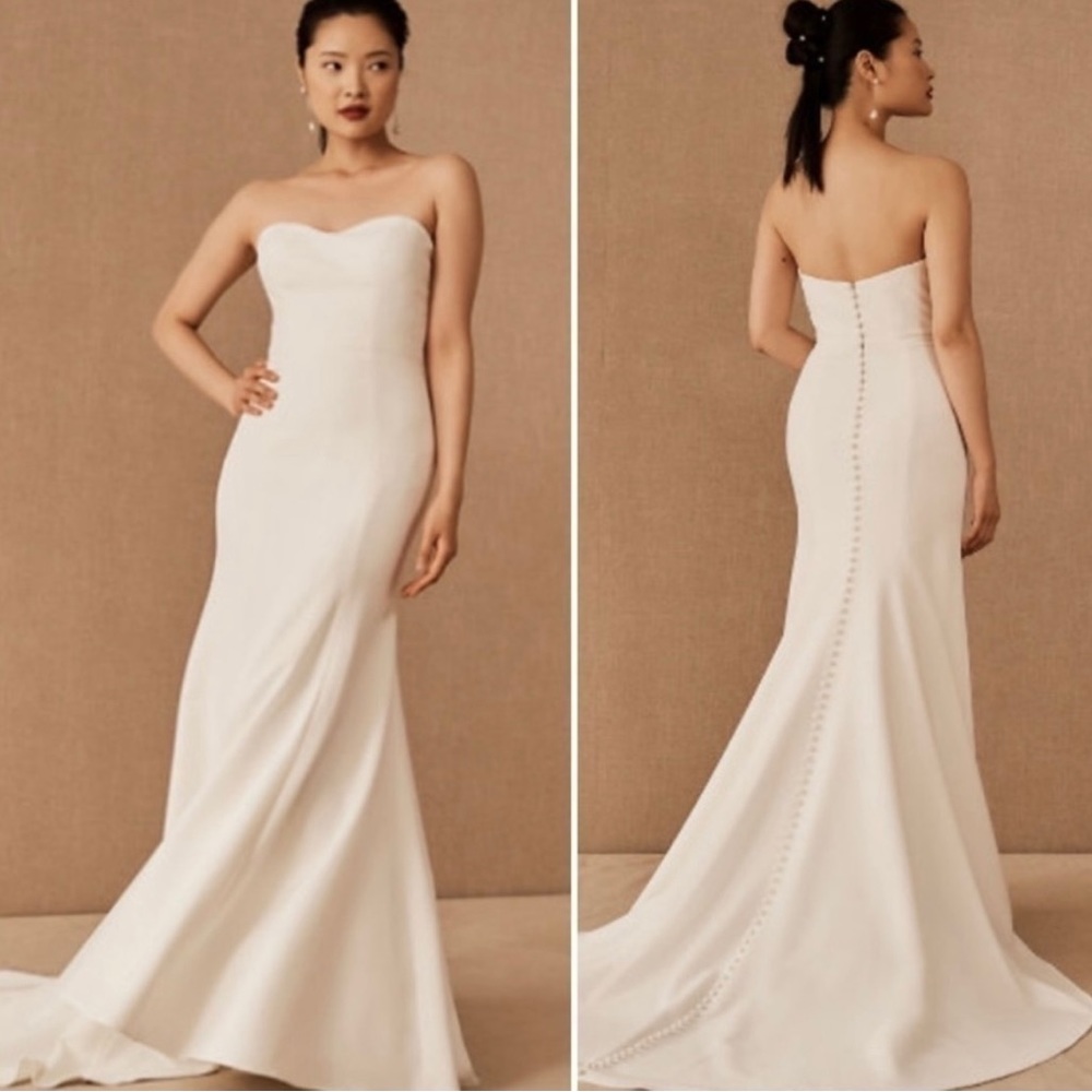 NWT Jenny by Jenny Yoo BHLDN Strapless Wedding Dress with Train